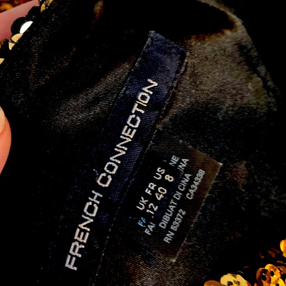 Gold Sequin Fit-and-Flare Cocktail Dress - Picture 5 of 5